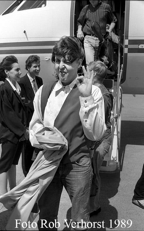 Paul McCartney, (ex Beatles), Arrival,Schiphol, Amsterdam, 22-5-1989,Foto Rob Verhorst / Hollandse Hoogte